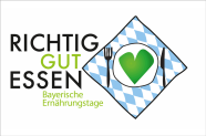 Logo Bayerische Ernährungstage mit Schriftzug "Richtig gut Essen"